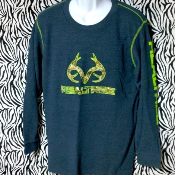 Realtree Other - Men's Realtree Long Sleeve Blue Pullover Size 2XL